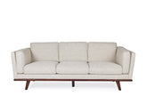 Sidney 3 Seater Fabric Sofa Fabric CAT B1 Sandstone Walnut Stain Delivery in 8-10 Weeks
